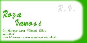 roza vamosi business card