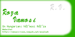 roza vamosi business card